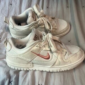 Nike Women’s Dunk Low Disrupt in Pale Ivory and Sail Sneakers